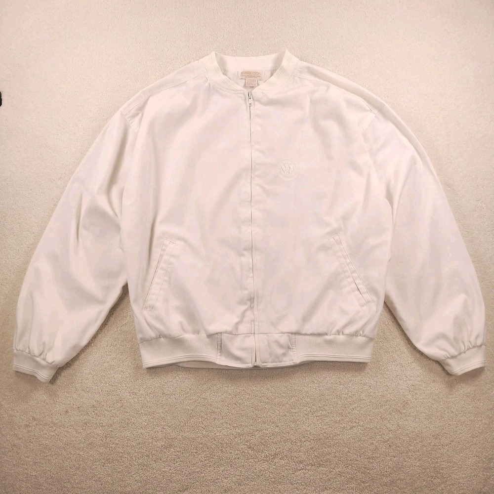 Vtg Wimbledon Jacket Men's Lrg Full Zip Bomber Boxy The Championships Tennis 80s